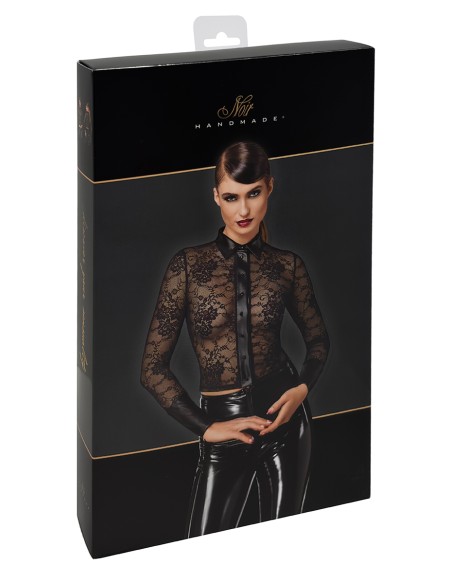 Chemise dentelle Noirelle F377 - Noir Handmade